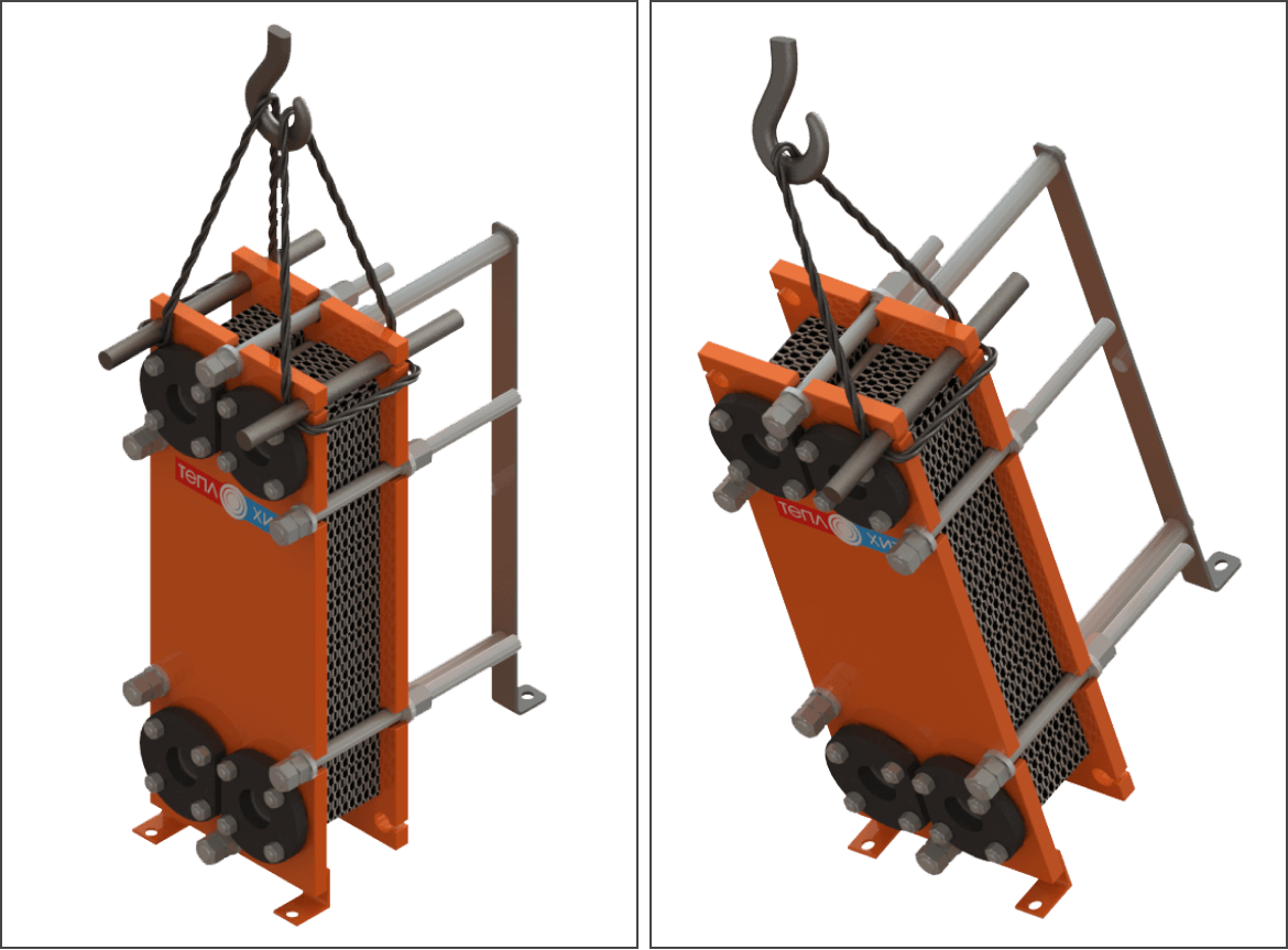 схема строповки при монтаже пластинчатого теплообменника